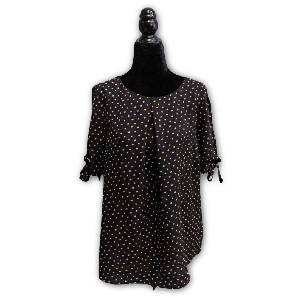 monteau Los Angeles Polka Dot Blouse, Size X-Large